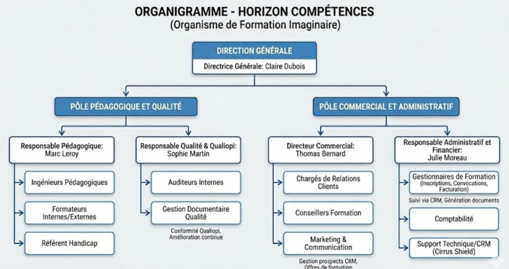 Exemple d'organigramme organisme de formation