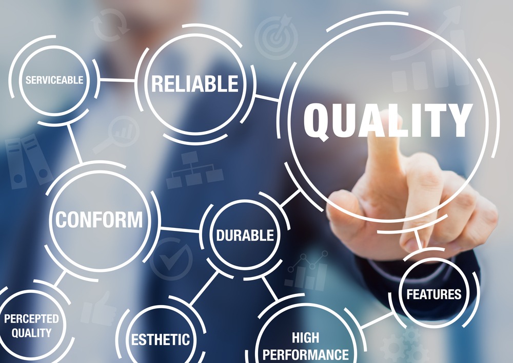 Écran illustrant les critères de conformité et de qualité des données dans un outil de gestion.